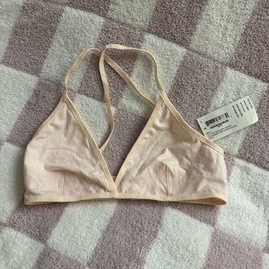 American Apparel cross-back bra in pink